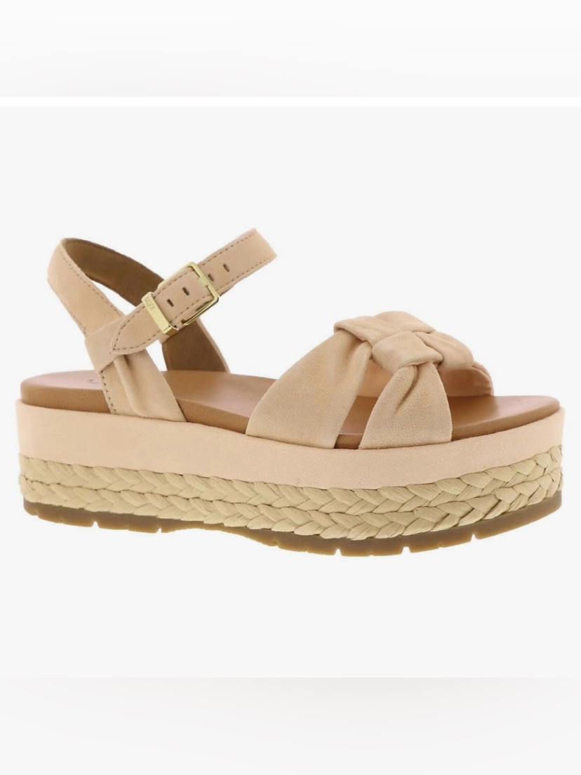Ugg Women's Neusch Sandals Peach Fuzz Suede Size 8.5